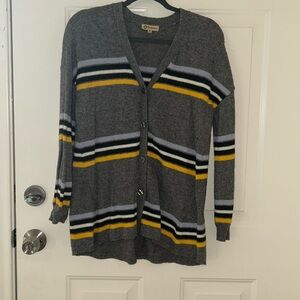 Womens Medium Striped Girlfriend Cardigan